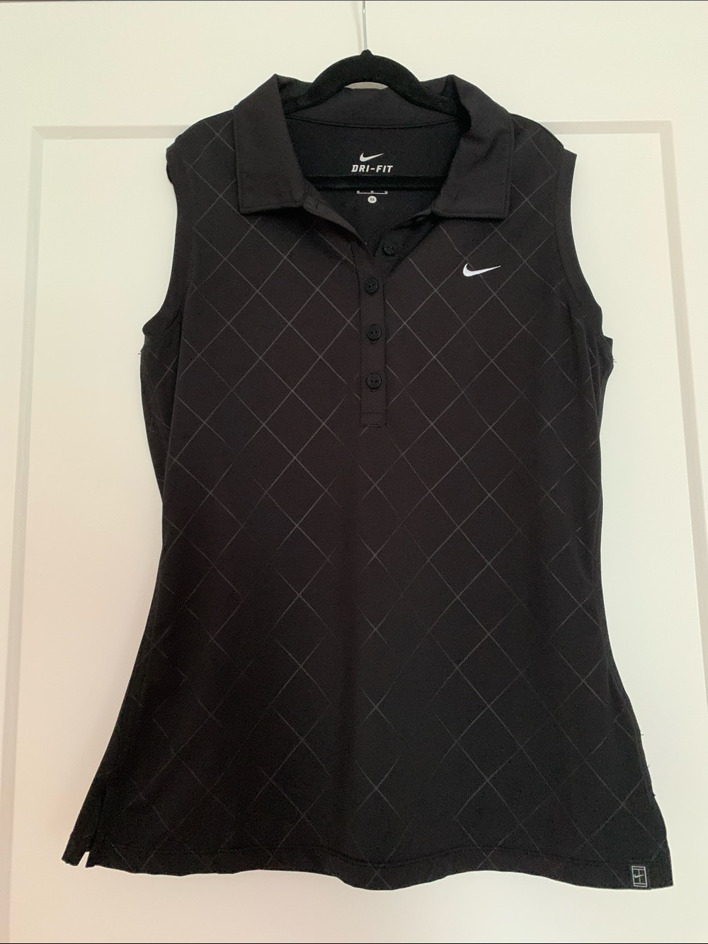 Nike Black Dri-FIT Sleeveless Golf Polo Tank